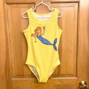 Hanna Andersson yellow mermaid swimsuit sz 8
